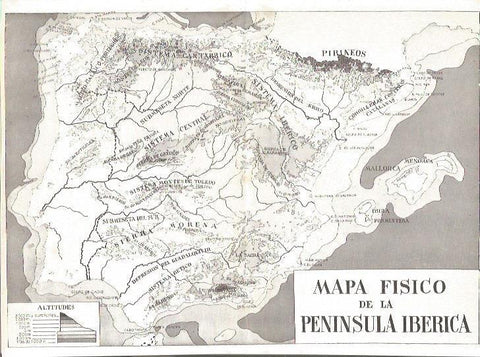 LAMINA V01159: Mapa fisico de la Peninsula Iberica