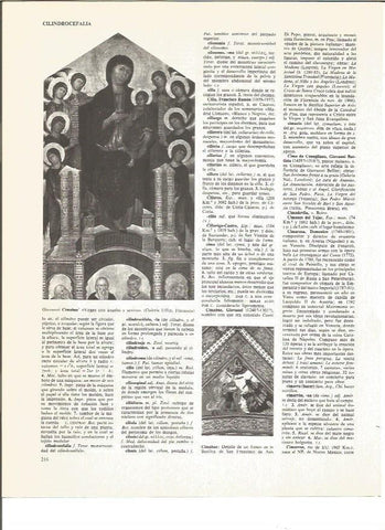 LAMINA V01032: Virgen con angeles y santos por Giovanni Cimabue
