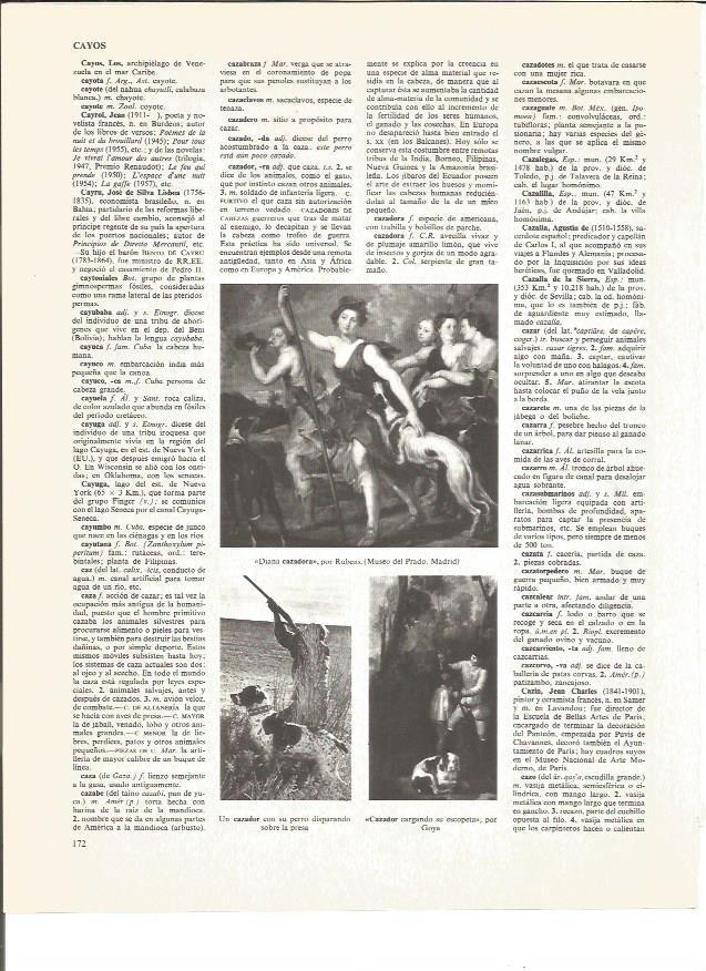 LAMINA V01020: Diana Cazadora por Rubens y Cazador cargando su escopeta por Goya
