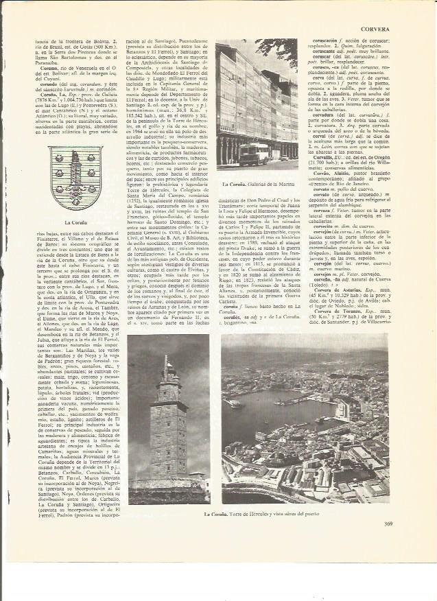 LAMINA V01078: Escudo y vistas varias de La Coruña