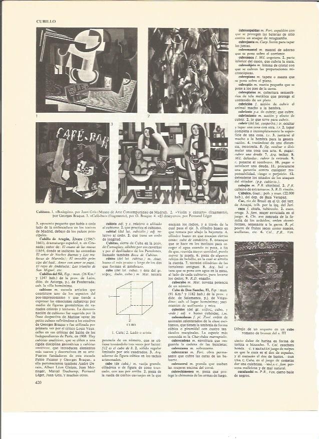 LAMINA V01092: Ejemplos de pinturas cubistas