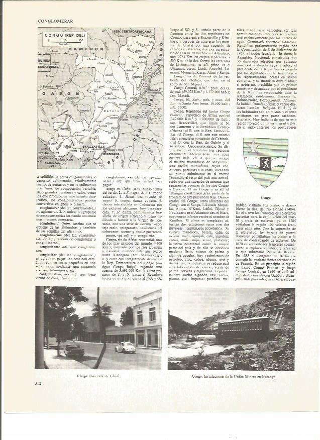 LAMINA V01057: Escudo, mapa y vistas de Camerun