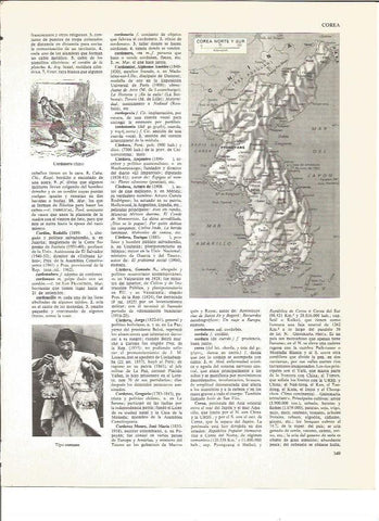 LAMINA V01069: Mapa de Corea Norte y Sur