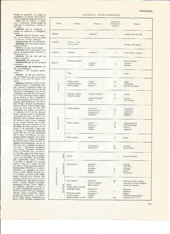 LAMINA V00554: Idiomas indoeuropeos