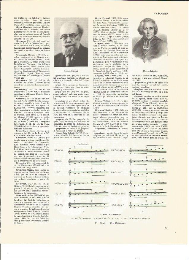 LAMINA V00517: F. Gregh, H. Gregoire y canto gregoriano