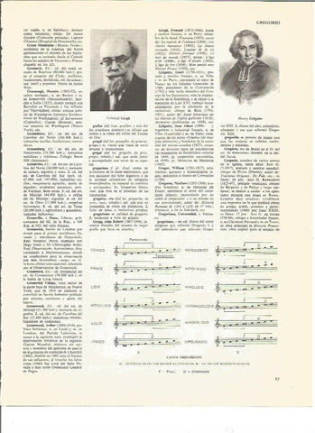 LAMINA V00517: F. Gregh, H. Gregoire y canto gregoriano