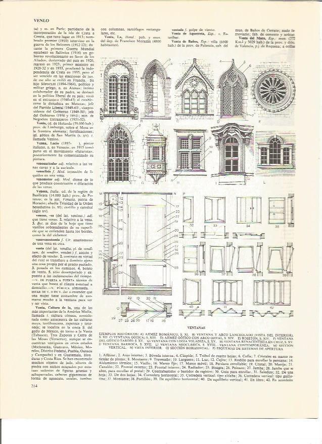 LAMINA V00605: Ejemplos historicos de ventanas