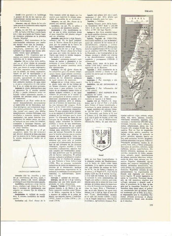 LAMINA V00564: Escudo y mapa de Israel