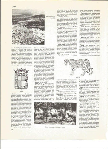 LAMINA V00569: Escudo y vistas de Jaen