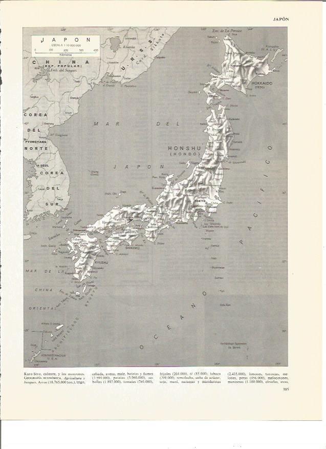 LAMINA V00572: Mapa de Japon