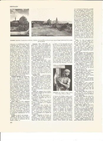 LAMINA V00578: Jesucristo por Miguel Angel y vistas de Jerusalem