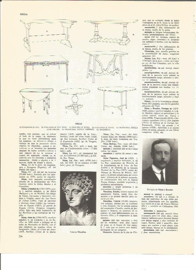 LAMINA V00456: Busto Valeria Mesalina y Enrique de Mesa y Rosales