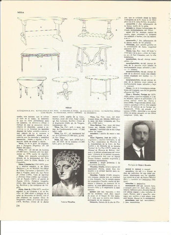 LAMINA V00456: Busto Valeria Mesalina y Enrique de Mesa y Rosales