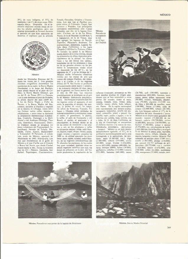 LAMINA V00458: Escudo y vistas de pescadores en Mejico
