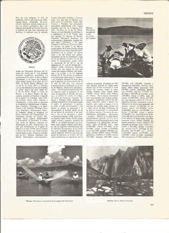 LAMINA V00458: Escudo y vistas de pescadores en Mejico