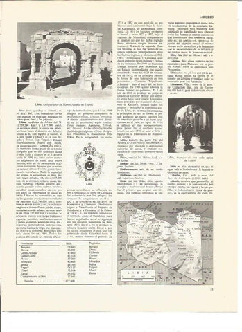 LAMINA V00414: Mapa y arco de Marco Aurelio en Libia