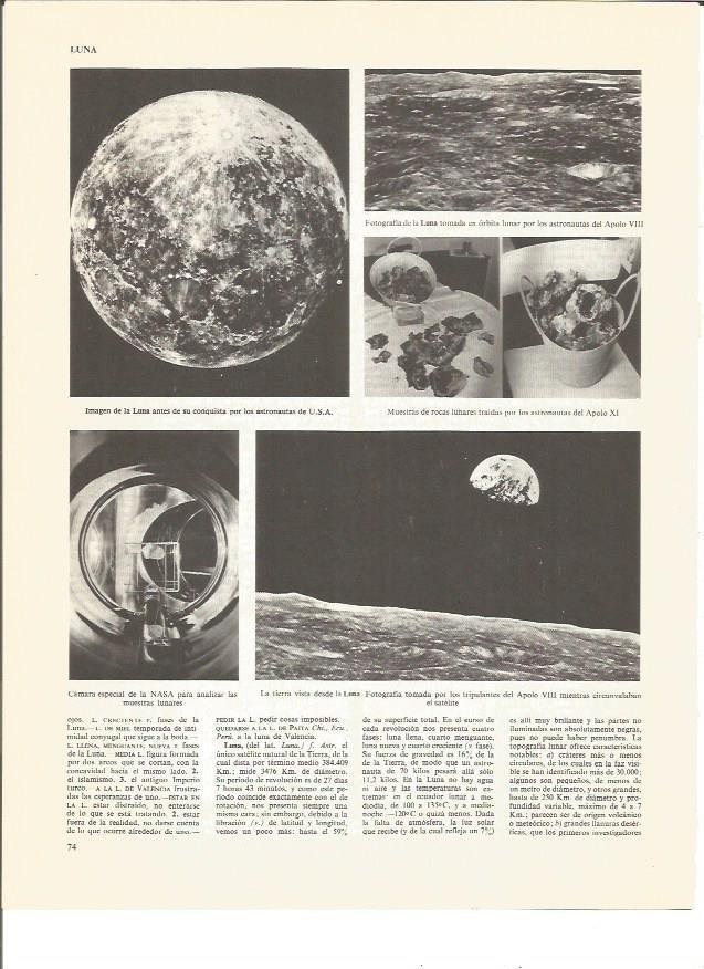LAMINA V00420: Imagenes de la luna