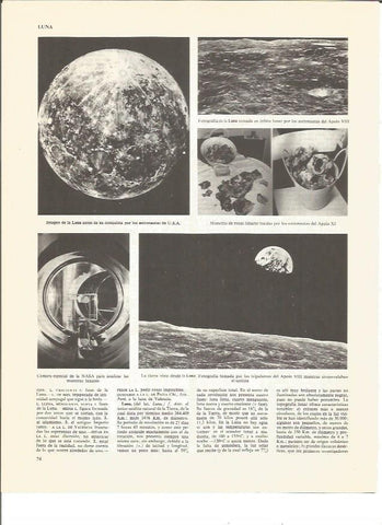 LAMINA V00420: Imagenes de la luna