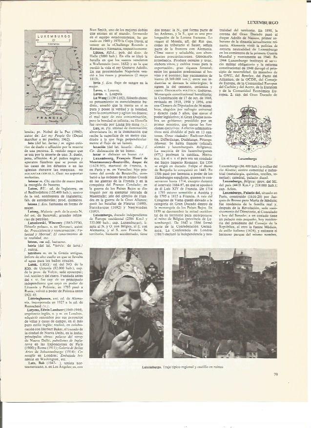 LAMINA V00423: Mapa, escudo y vistas de Luxemburgo
