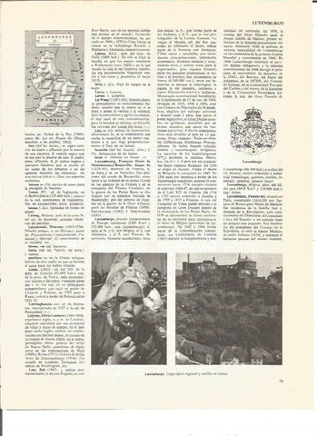 LAMINA V00423: Mapa, escudo y vistas de Luxemburgo