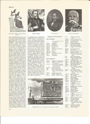LAMINA V00460: Moctezuma, D. Velazquez, B.Juarez y General Porfirio Diaz