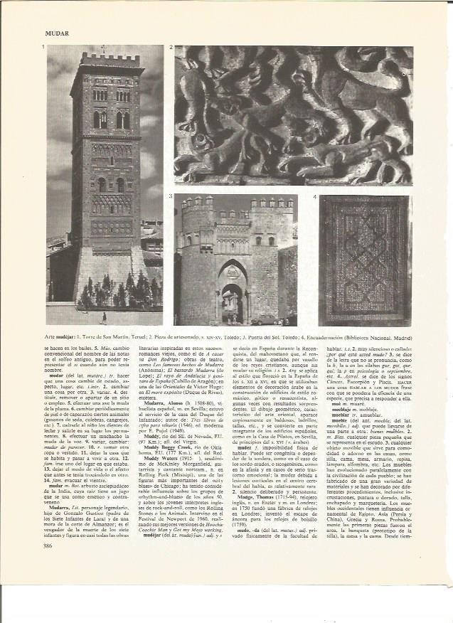 LAMINA V00478: Torre de San Martin en Teruel y Puerta del Sol en Toledo