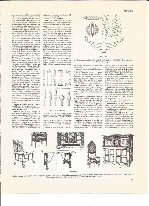 LAMINA V00479: Tipos de muebles