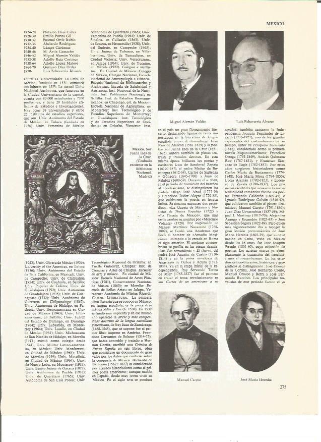 LAMINA V00461: Jose Maria Heredia, Manuel Carpio, Luis Echevarria y M. Aleman Valdes