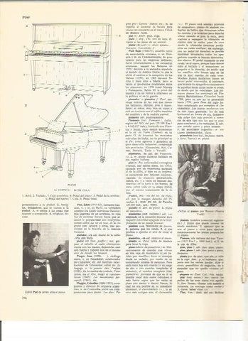 LAMINA V00734: Niñas al Piano por Renoir y Edith Piaf