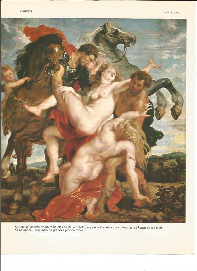 LAMINA V00738: Rapto de las hijas de Leucipo por Rubens