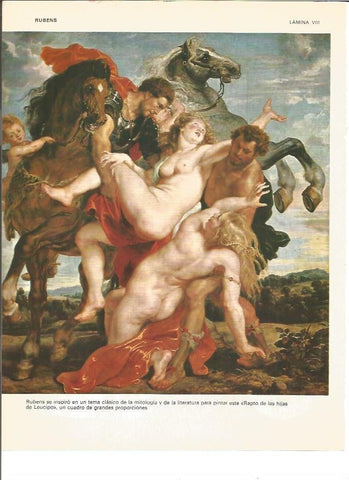 LAMINA V00738: Rapto de las hijas de Leucipo por Rubens