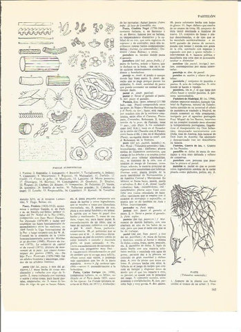 LAMINA V00707: Tipos de pastas alimenticias