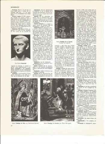 LAMINA V00783: Santo Domingo de Guzman por Pedro Berruguete  y Santo Domingo de Silos por B. Bermejo