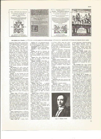 LAMINA V00786: Portada y primera pagina de la edicion principe del Quijote de la Mancha