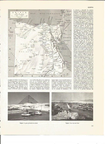 LAMINA V00797: Mapa y vistas varias de Egipto
