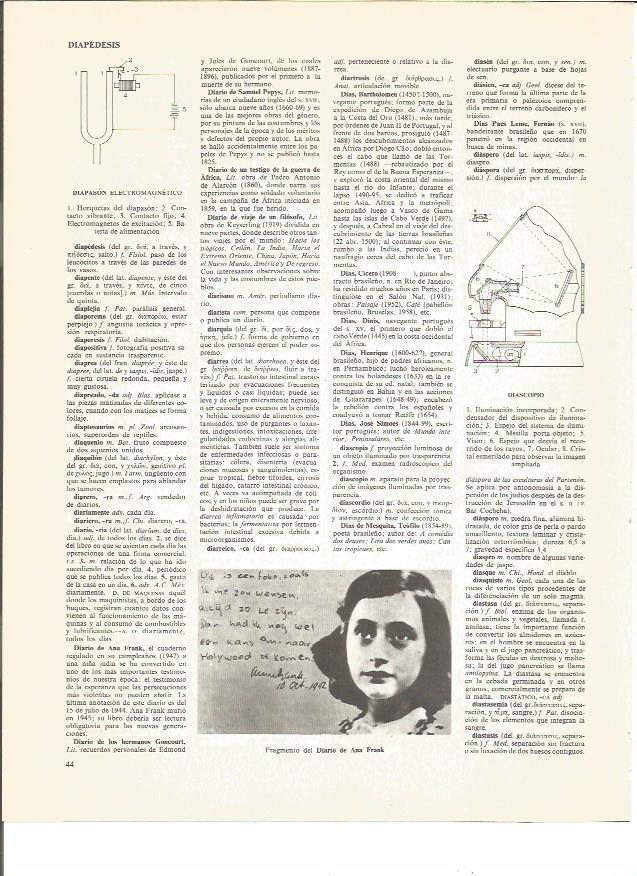 LAMINA V00776: Fragmento del Diario de Ana Frank
