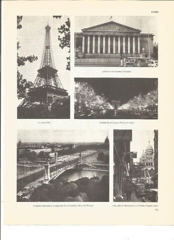 LAMINA V00706: Vistas varias de Paris