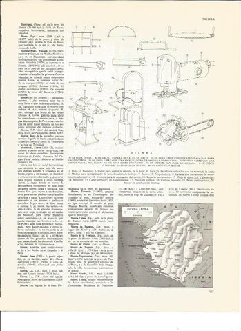 LAMINA V00639: Mapa de Sierra Leona y tipos de sierras