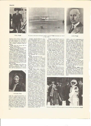 LAMINA V00611:  Fotografias varias de los Hermanos Wright