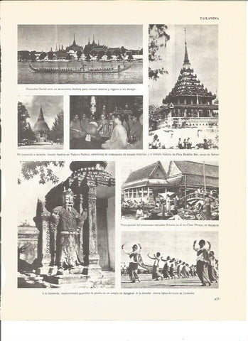 LAMINA V00658: Vistas varias de Tailandia