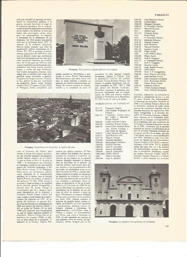 LAMINA V00703: Vistas varias de Paraguay
