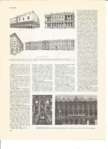 LAMINA V00694: Fachadas Palacios en Italia