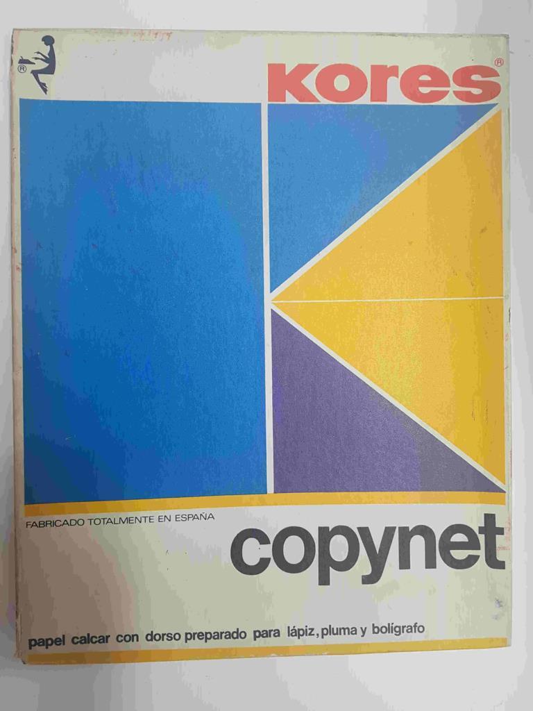Copynet. Kores. Papel calcar con dorso preparado para lapiz, pluma y boligrafo.