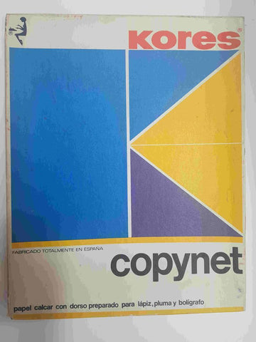 Copynet. Kores. Papel calcar con dorso preparado para lapiz, pluma y boligrafo.