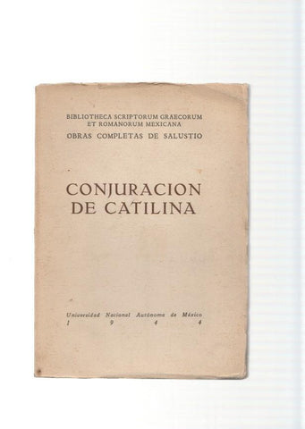 Conjuracion de Catilina. Obras completas de Salustio