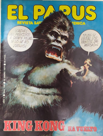 Revista: EL PAPUS, Año V, Numero 140: King Kong ha vuelto (22 enero 1977)
