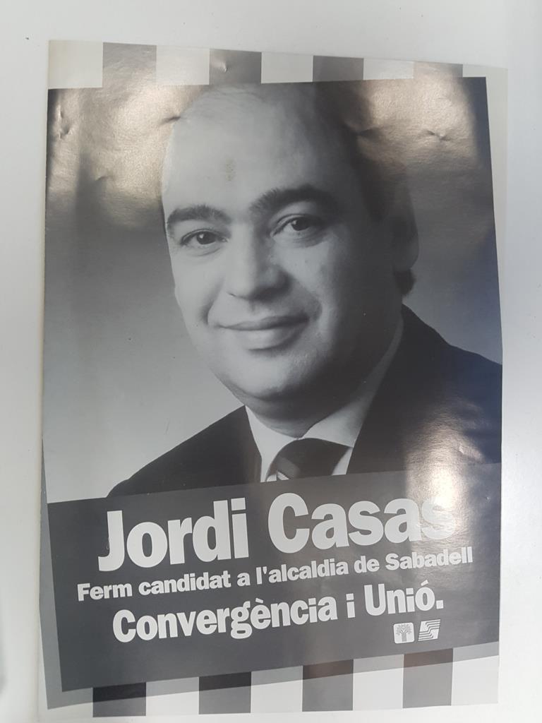 Diptico propaganda electoral: Jordi Casas, candidat de Convergencia i Unio