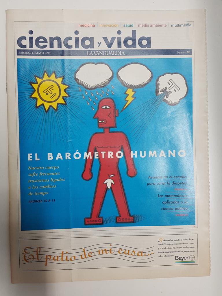 Suplemento Revista Ciencia y Vida: num 10. La Vanguardia. Sábado 13 mayo 1995 - Avances en el estudio para curar la diabetes, Las matematicas aplicadas a las ciencias politicas