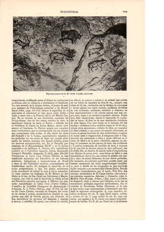 LAMINA ESPASA 38595: Pinturas rupestres de El Cuelu, Asturias