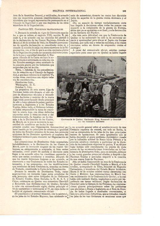 LAMINA ESPASA 38589: Conferencia de Quebec con Roosevelt, Churchill y Mackenzie King